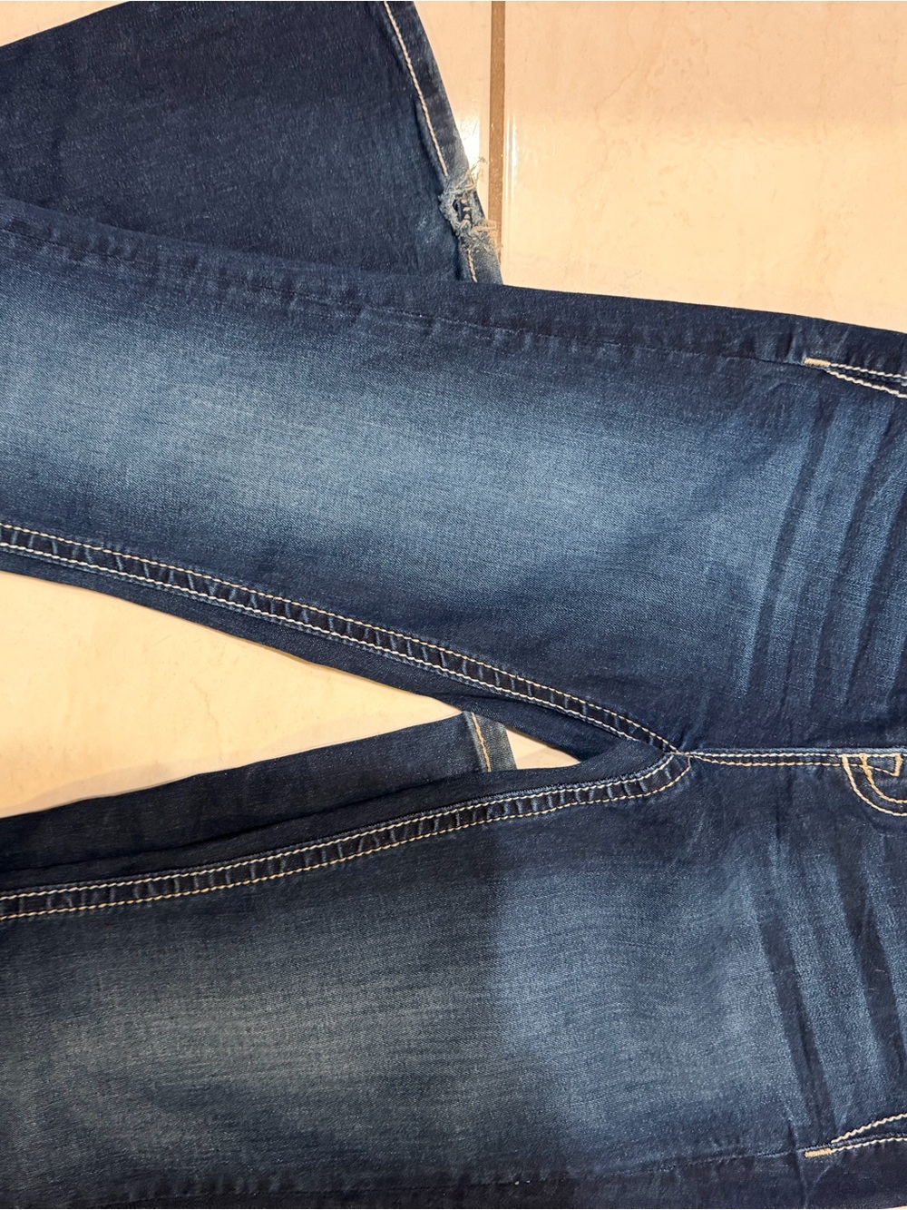 Miss Me Dark Blue Boot Cut Jeans with Embroidered Pockets - Picture 4 of 5